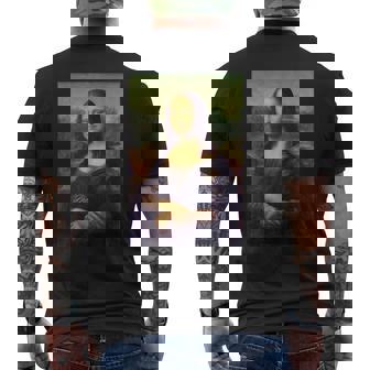 レオナルド・ダ・ヴィンチによるモナ・リザ メンズTシャツ バックプリント - Kawaiitshirt