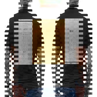 レオナルド・ダ・ヴィンチのウィトルウィウス人 メンズTシャツ バックプリント - Kawaiitshirt