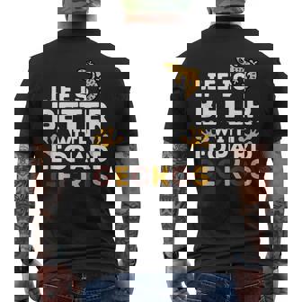 レオパード・ゲッコー愛好家 レオパード・ゲッコーと一緒なら人生はもっと楽しくなる メンズTシャツ バックプリント - Kawaiitshirt