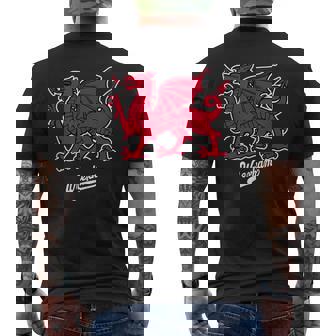 レクサム ウェールズドラゴン 小台本 メンズTシャツ バックプリント - Kawaiitshirt