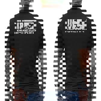 レスキューダイバー ヴィンテージ ダメージ加工 スキューバダイビング ダイバー メンズTシャツ バックプリント - Kawaiitshirt