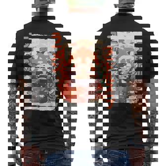 レッサーパンダ好きラーメン カワイイ猫 レッサーパンダラーメン メンズTシャツ バックプリント - Kawaiitshirt