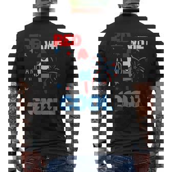 レッド ホワイト クールなアメリカ国旗 アイスキャンディー 面白い 7月4日 メンズTシャツ バックプリント - Kawaiitshirt