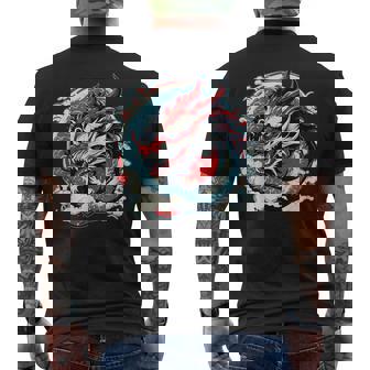 レッドドラゴン メンズTシャツ バックプリント - Kawaiitshirt