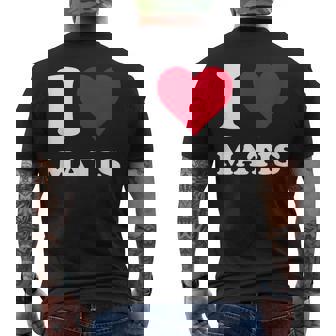 レッドハート I Love Matis メンズTシャツ バックプリント - Kawaiitshirt