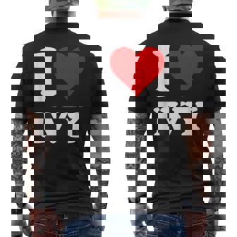 レッドハート アイビーが大好き メンズTシャツ バックプリント - Kawaiitshirt