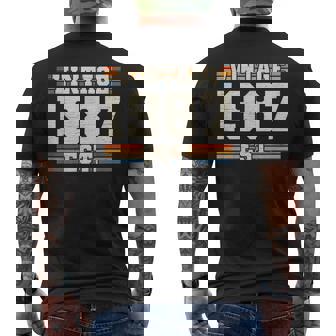 レトロ 38 年 ヴィンテージ 1987年 創業 38 周年 メンズTシャツ バックプリント - Kawaiitshirt