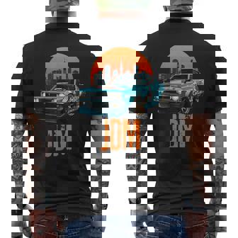 レトロ Jdm 和 ドリフト レーシング チューニング 車 東京 スカイライン メンズTシャツ バックプリント - Kawaiitshirt