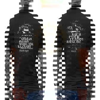 レトロ カーディガン・ウェルシュ・コーギー ヴィンテージ メンズTシャツ バックプリント - Kawaiitshirt