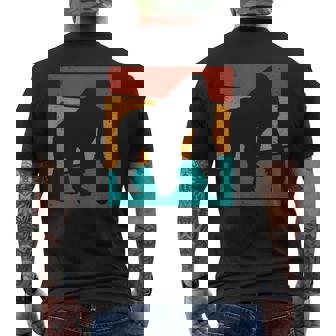 レトロ ゴリラ I エステティック ゴリラ I モンキー I ゴリラ メンズTシャツ バックプリント - Kawaiitshirt