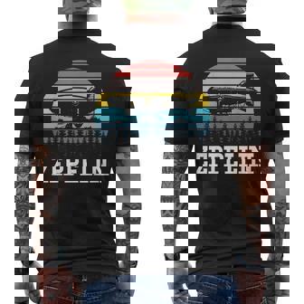 レトロ ツェッペリン 70年代 80年代 飛行船 ツェッペリン ツェップリン メンズTシャツ バックプリント - Kawaiitshirt