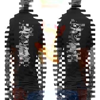 レトロ ヴィンテージ かわいい フレンチブルドッグ パリ お土産 ギフト メンズTシャツ バックプリント - Kawaiitshirt