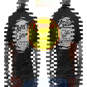 レトロ ヴィンテージ ガソリンスタンド オニールズ モーターオイル 車 バイク ガレージ メンズTシャツ バックプリント - Kawaiitshirt