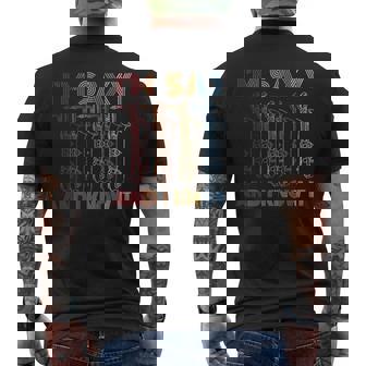 レトロ ヴィンテージ サックス ジャズ 音楽 バリトン サックス メンズTシャツ バックプリント - Kawaiitshirt