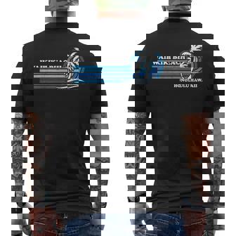 レトロ ヴィンテージ 家族旅行 ホノルル ハワイ ワイキキ ビーチ メンズTシャツ バックプリント - Kawaiitshirt