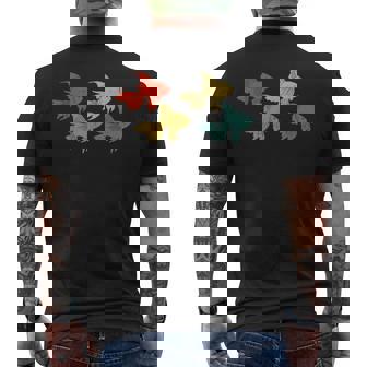 レトロ 魚 金魚 水族館 水 動物 メンズTシャツ バックプリント - Kawaiitshirt