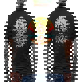 レトロスタイルのタージマハル。 メンズTシャツ バックプリント - Kawaiitshirt