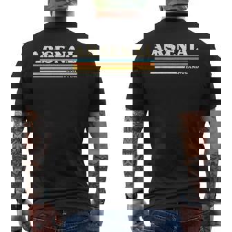 レトロストライプアーセナル。 メンズTシャツ バックプリント - Kawaiitshirt