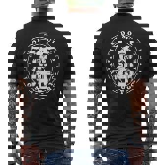 レトロバイク R Ninet フロントビュー レタリング付き メンズTシャツ バックプリント - Kawaiitshirt