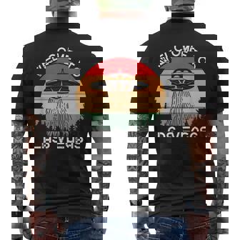 レトロベガス Ufo サイティング エイリアン メンズ レディース メンズTシャツ バックプリント - Kawaiitshirt