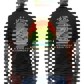 レトロライフは短く食べる 枝豆 はじめて枝豆 食べ物好き メンズTシャツ バックプリント - Kawaiitshirt