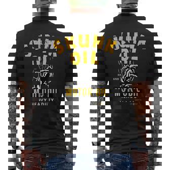 レトロヴィンテージ スカンクオイル モーターオイル メンズTシャツ バックプリント - Kawaiitshirt