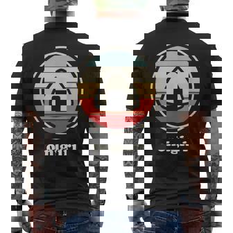 レトロヴィンテージ-日本食&カワイイアニメおにぎり メンズTシャツ バックプリント - Kawaiitshirt