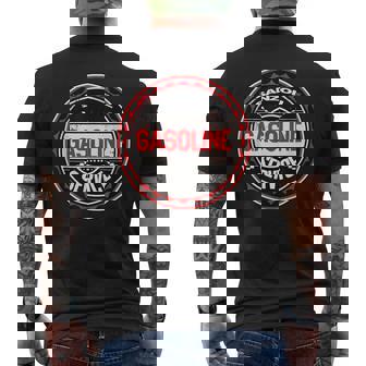 レトロヴィンテージガソリンスタンドanzoil モーターオイル 車 バイク ガレージ メンズTシャツ バックプリント - Kawaiitshirt