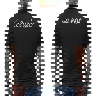 ロサンゼルス オールドイングリッシュスタイルフォントデザイン2- La California メンズTシャツ バックプリント - Kawaiitshirt