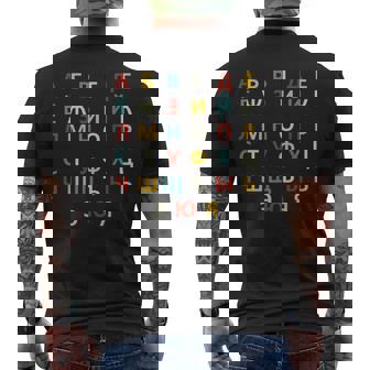 ロシアアルファベットキリル文字 メンズTシャツ バックプリント - Kawaiitshirt