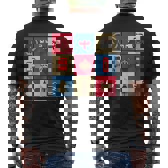 ロンドンバス スカイライン イギリス国旗 ユニオンジャック メンズTシャツ バックプリント - Kawaiitshirt