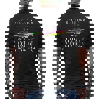 ローイング カヌー ローイング スポーツ カヤック ローイング メンズTシャツ バックプリント - Kawaiitshirt