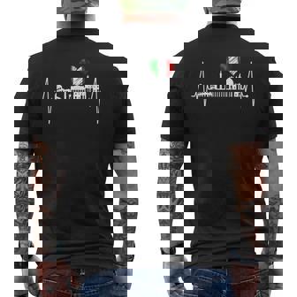 ローマ・コロッセオ・ハートビート・ローマ・スカイライン・ローマ・イタリア・イタリア メンズTシャツ バックプリント - Kawaiitshirt