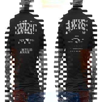 ローリングス メリーランド Md ヴィンテージ アスレチック スポーツデザイン メンズTシャツ バックプリント - Kawaiitshirt