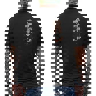 ワイマラナー愛好家のためのファニーワイマラナー ポケットに入ったワイマラナー メンズTシャツ バックプリント - Kawaiitshirt