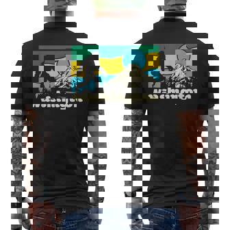 ワシントン州立大学ホームマウンテンズ ビッグフット サスカッチ イエティ ギフト メンズTシャツ バックプリント - Kawaiitshirt