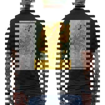 ヴィンセント・ヴァン・ゴッホのひまわり メンズTシャツ バックプリント - Kawaiitshirt