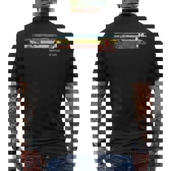 ヴィンテージ サンタクルーズ レトロ サーファー ビーチ サンタクルーズ カリフォルニア メンズTシャツ バックプリント - Kawaiitshirt