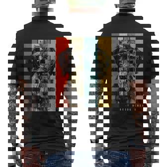 ヴィンテージ ジャイアント シュナウザー 犬 ママ パパ キッズ メンズ レディース メンズTシャツ バックプリント - Kawaiitshirt