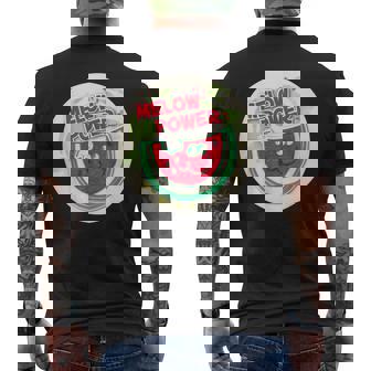 ヴィンテージ スクラッチ&スニフ ステッカー スイカ、メロンパワー メンズTシャツ バックプリント - Kawaiitshirt