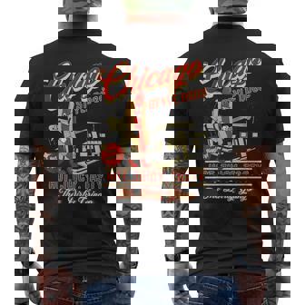 ヴィンテージ ダーティ グリンゴ シカゴスタイル ホットドッグ レトロ バイカー メンズTシャツ バックプリント - Kawaiitshirt