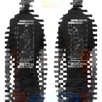 ヴィンテージ デス タロット カード 死神 オカルト悪魔の恐怖 メンズTシャツ バックプリント - Kawaiitshirt