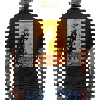 ヴィンテージ トゥール デュ シャ ノワール クロネコ ハロウィン用 メンズTシャツ バックプリント - Kawaiitshirt