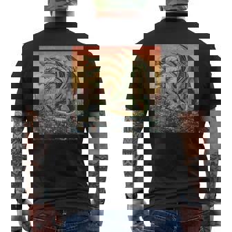 ヴィンテージ ドラゴンキング ギドラ アート 夕日 日本人 キッズ 男性 メンズTシャツ バックプリント - Kawaiitshirt