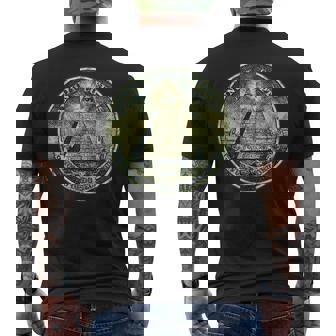 ヴィンテージ ドルビル ノート オールシーイング アイ イルミナティ メンズTシャツ バックプリント - Kawaiitshirt