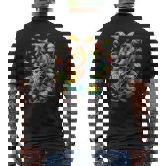 ヴィンテージ ネペンテス ピッチャー 植物ティー 食虫植物アート メンズTシャツ バックプリント - Kawaiitshirt