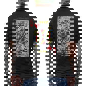 ヴィンテージ ハートのキングトランプ ハロウィン カジノ メンズTシャツ バックプリント - Kawaiitshirt