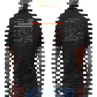 ヴィンテージ モジュラー シンセサイザー アナログ オーディオ エンジニア シンセ オタク メンズTシャツ バックプリント - Kawaiitshirt