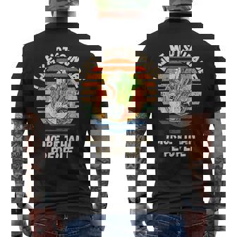 ヴィンテージ 人よりモツナベが好き レトロ もつ鍋 メンズTシャツ バックプリント - Kawaiitshirt