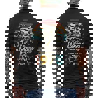 ヴィンテージ1975バースデー50年カセットペンシル メンズTシャツ バックプリント - Kawaiitshirt
